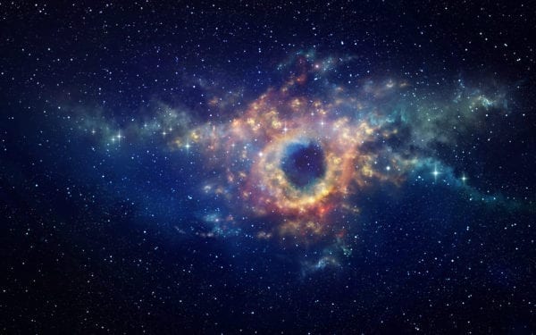 Black hole and cosmic waves in outer space