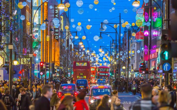 London,,Uk,-,December,30,,2015:,Christmas,Lights,Decoration,At