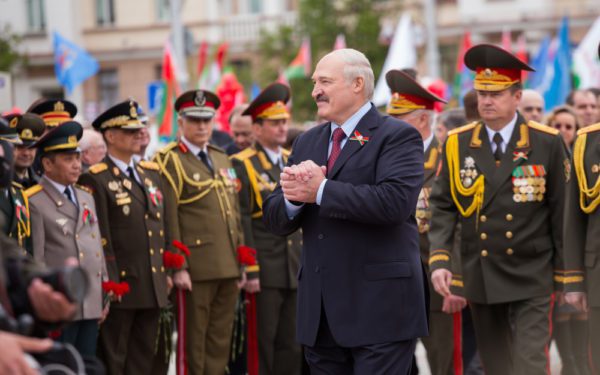 President of the Republic of Belarus Alexander Lukashenko speaks to people. Leader of the Belarusian people, Minsk