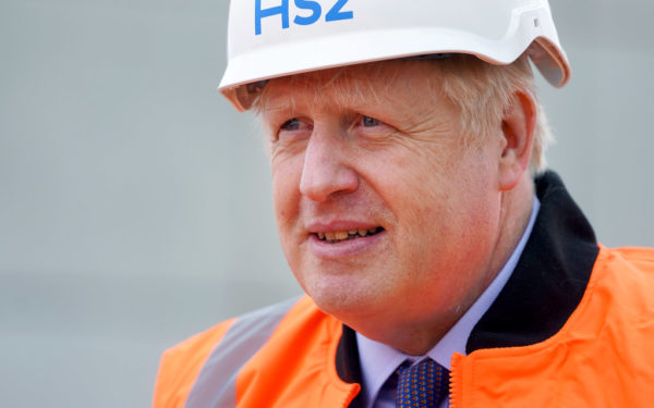 Prime Minister Boris Johnson visits one of the largest HS2 construction sites, the HS2 Interchange Site, Birmingham.