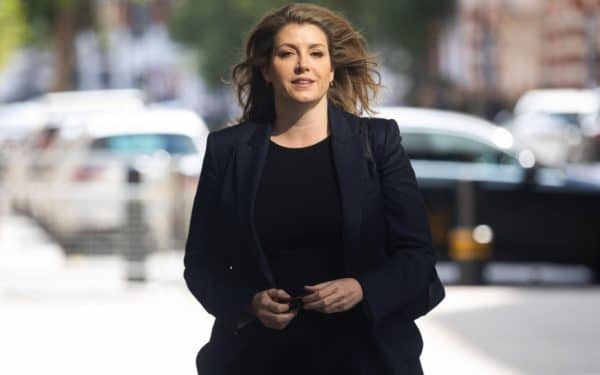 Penny Mordaunt arrives for Sophie Raworth's 'Sunday Morning' at BBC Broadcasting House in London.
