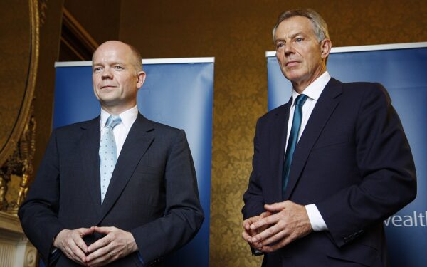 Tony Blair and William Hague who are advocating national digital ID (via Foreign and Commonwealth Office/ Wikimedia)
