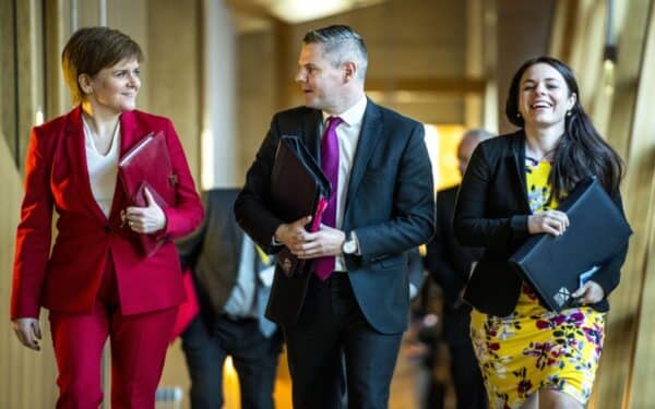 Finance Secretary of Scotland Derek MacKay delivers the budget at Hollyrood. Featuring: Nicola Sturgeon, Derek Mackay, Kate Forbes Where: Edinburgh, United Kingdom When: 31 Jan 2019 Credit: Euan Cherry/WENN