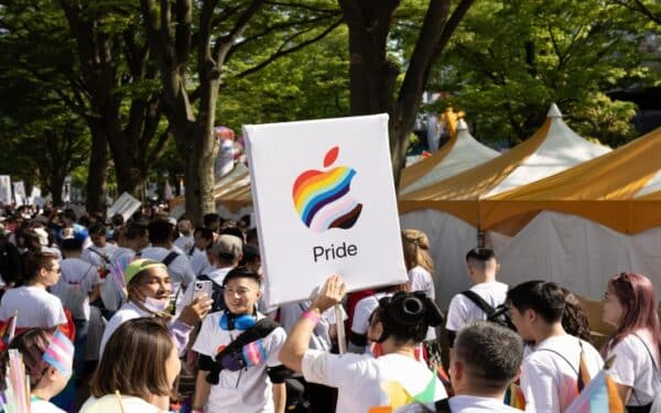 Technology company Apple (USA) representatives at Tokyo Rainbow Parade 2023.