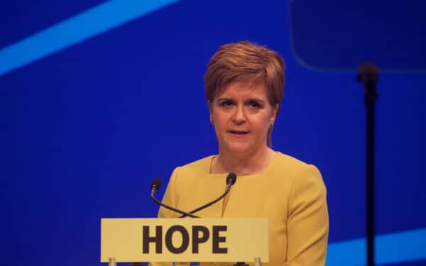 EDINBURGH,UK - April 28, 2019: Nicola Sturgeon, leader of the Scottish National Party