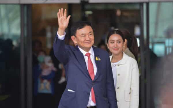 August 22, 2023: Thailand's former PM Thaksin Shinawatra, accused of Corruption arrives at Don Mueang International Airport