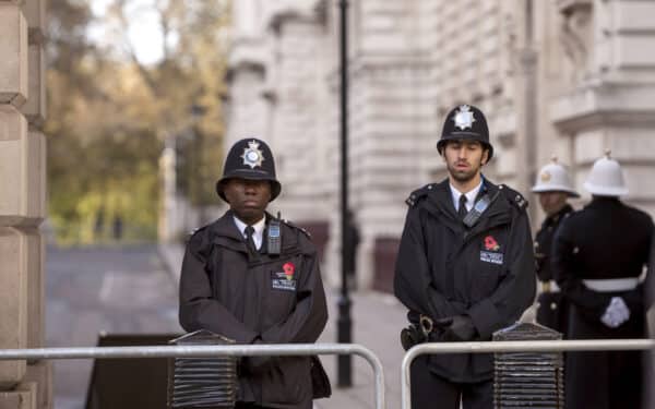 Police during Remembrance Sunday
