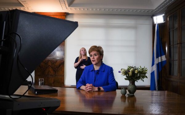 Covid-19 national broadcast by Scotland's former First Minister Nicola Sturgeon (via Scottish government)