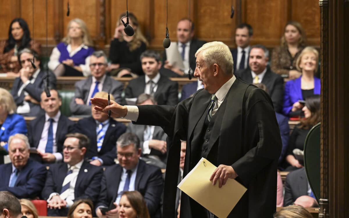 House of Commons Speaker, Sir Lindsay Hoyle (via UK Parliament/Maria Unger)