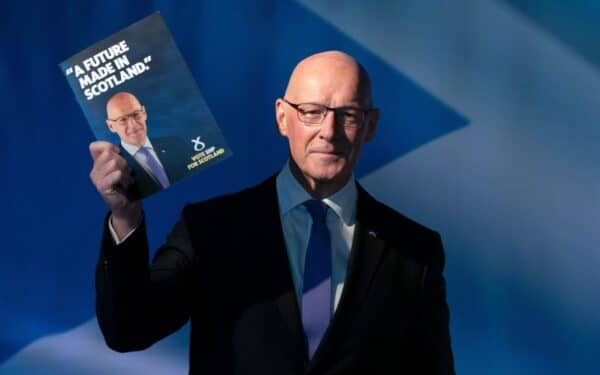 Scottish First Minister and SNP leader John Swinney during the party's General Election manifesto launch at Patina in Edinburgh