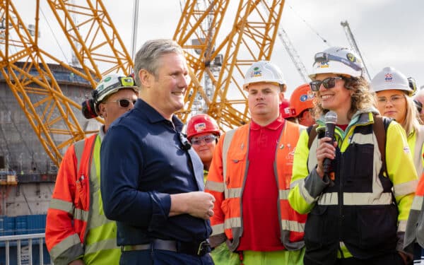 Keir Starmer visits Hinkley Point nuclear power station (via Labour party/ Flickr)