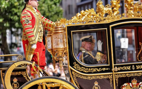 King Charles III is taken to the Palace of Westminster, for The State Opening of Parliament, where he will deliver The King's Speech in the House of Lords.