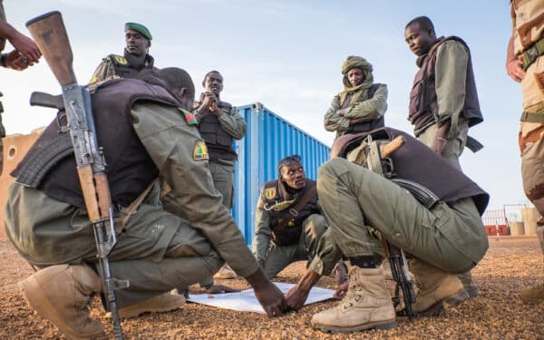 Soldiers in Ansongo, Mali (via Fred Marie/ Shutterstock)