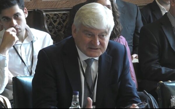 Sir Adrian Montague, Chair, Thames Water, answering questions in front of the Environment, Food and Rural Affairs Select Committee