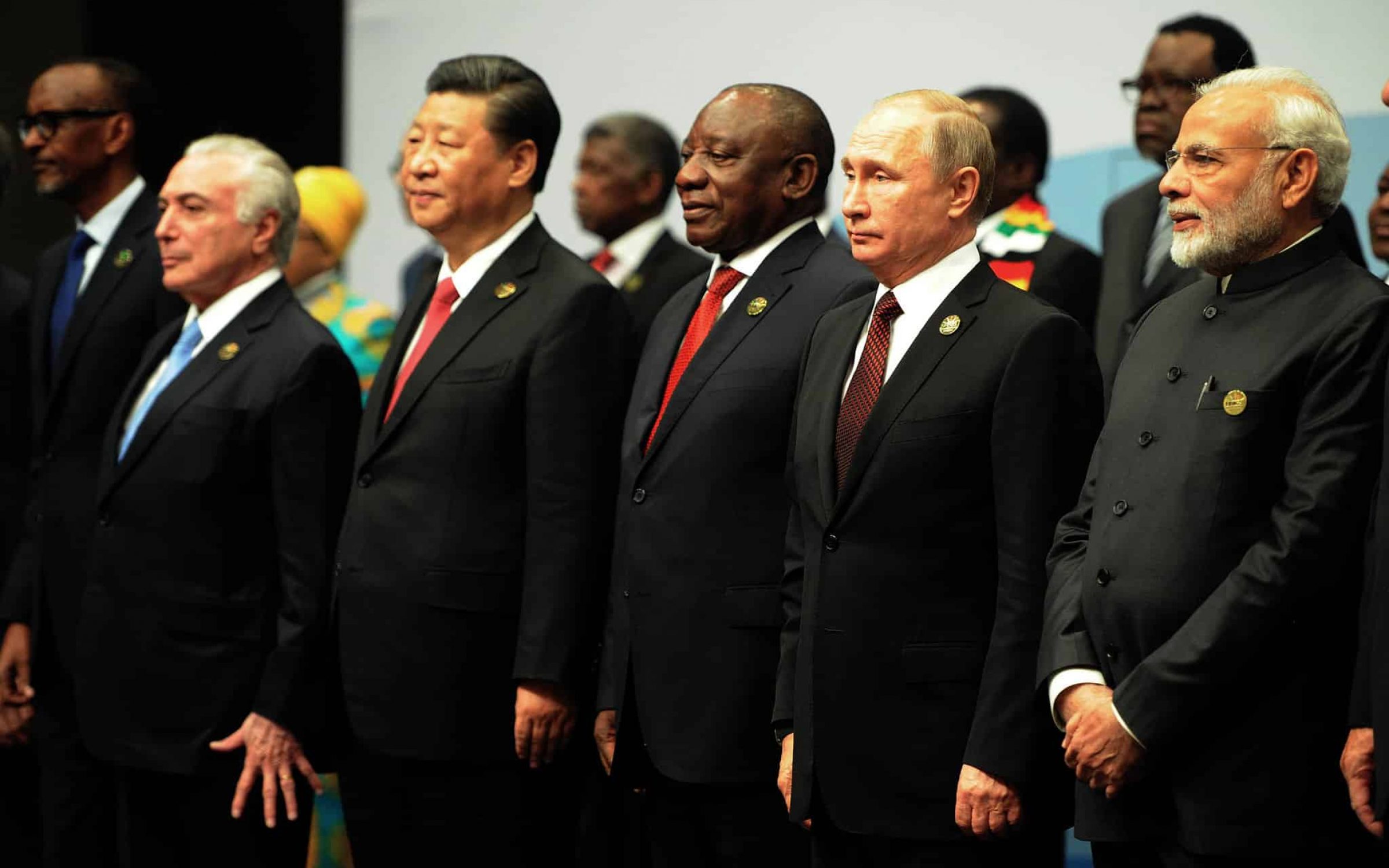 Heads of state at a BRICS Summit in Johannesburg, South Africa ( via GovernmentZA Flickr)