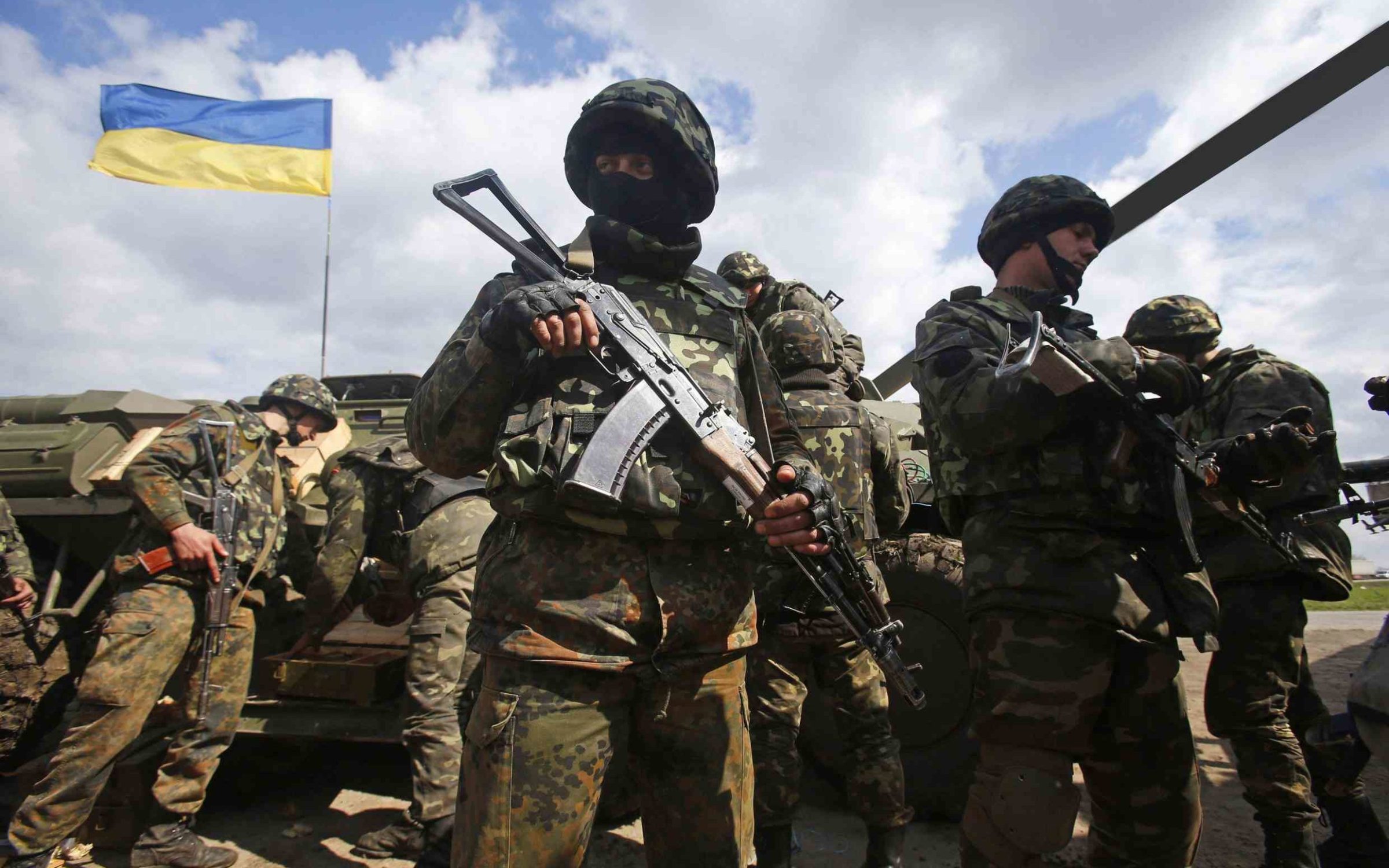 Anti-terrorist operation in eastern Ukraine.