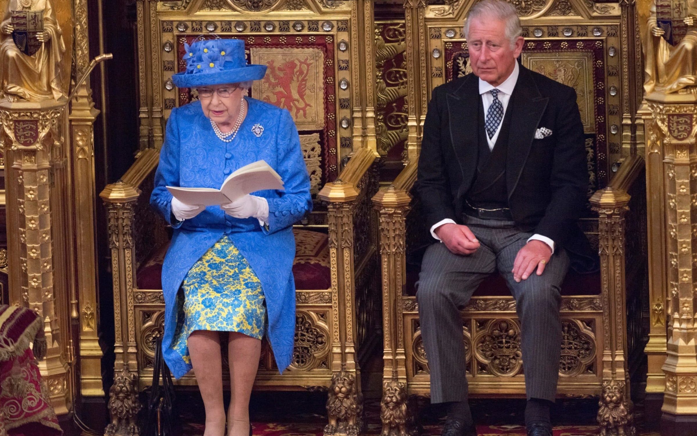 British monarchy, photo dated 21/6/2017 of Queen Elizabeth II and the Prince of Wales in the House of Lords for the State Opening of Parliament by Queen Elizabeth II, at the Palace of Westminster in London. Issue date: Thursday September 8, 2022.