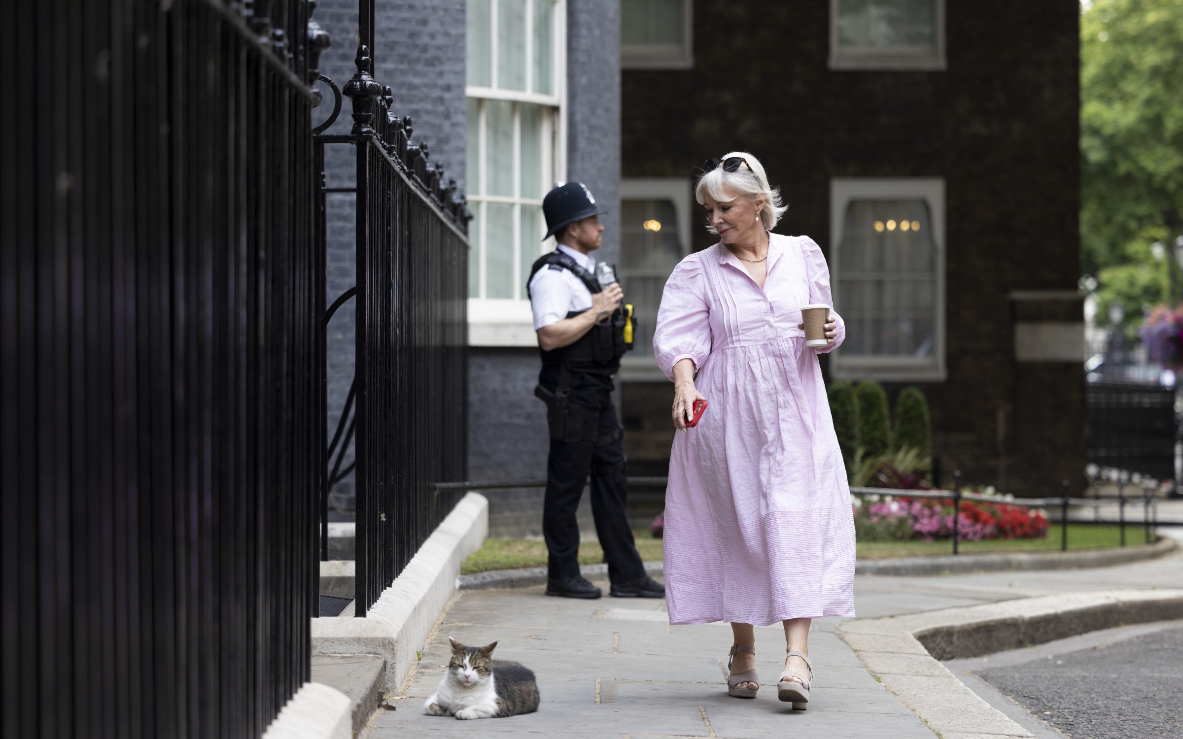 Ministers arrive to attend the weekly Cabinet meeting