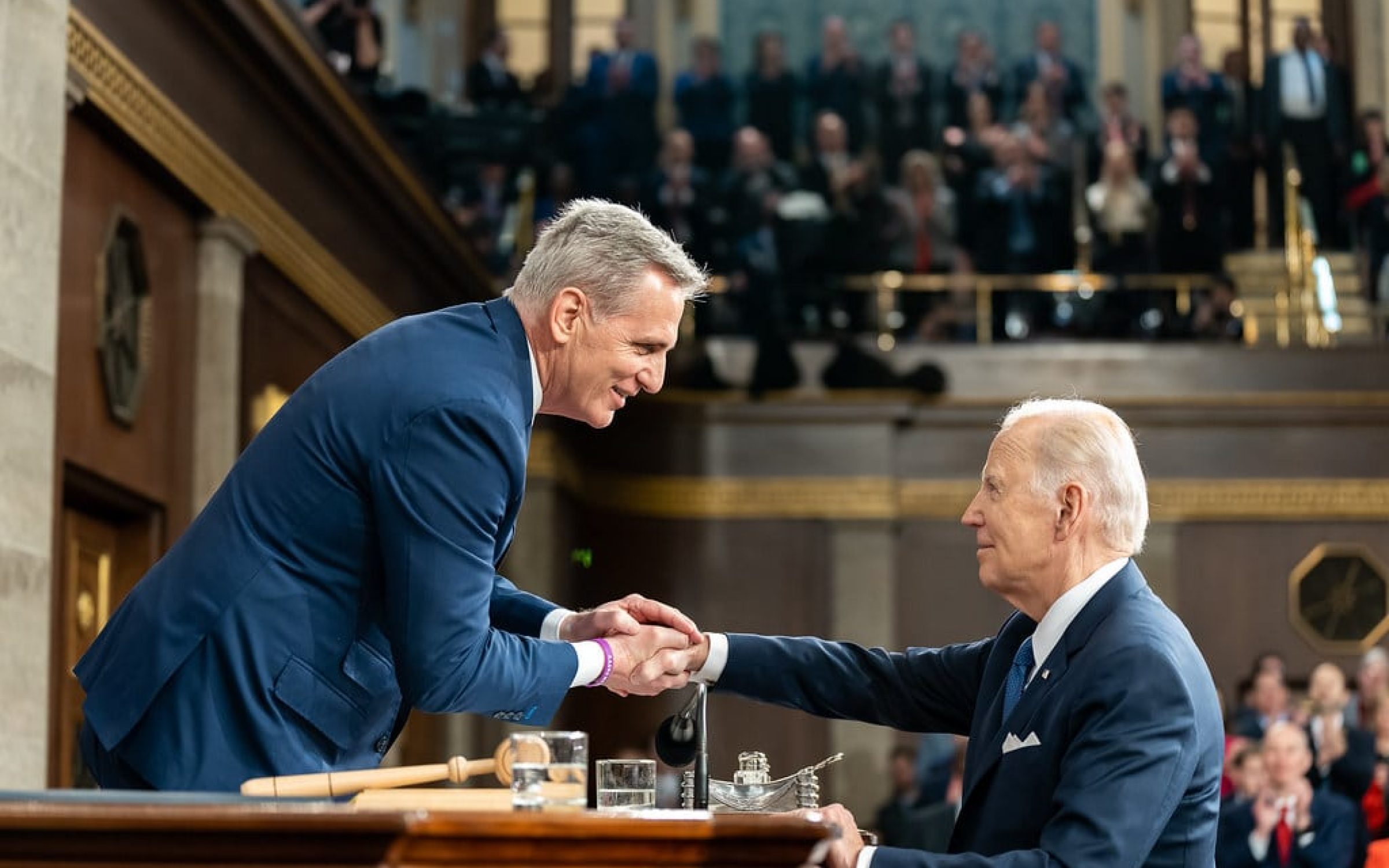 President Joe Biden and House Speaker Kevin McCarthy (via White House Flickr) - pre Biden impeachment inquiry