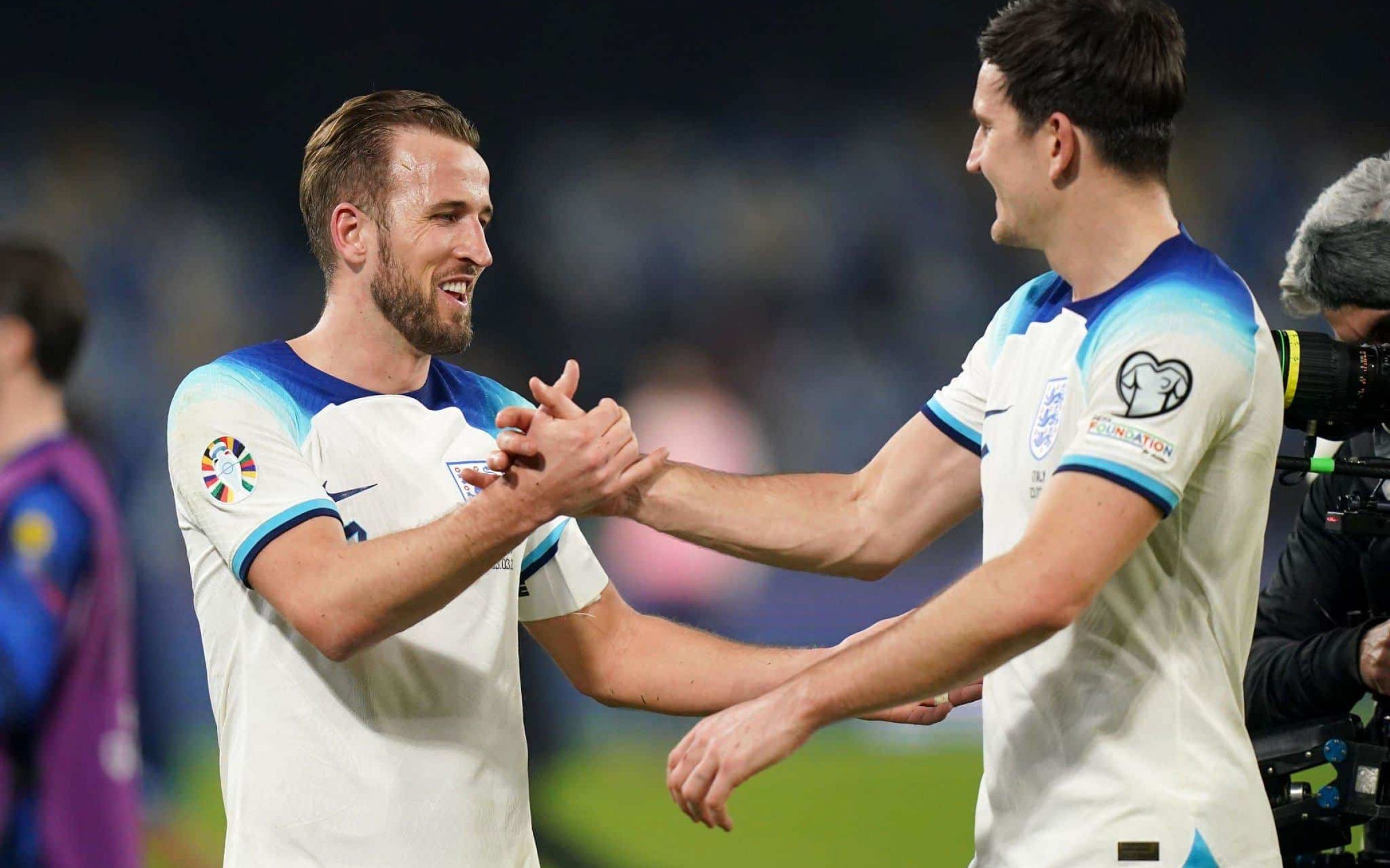 Harry Kane and Harry Maguire at the UEFA Euro 2024 (via Flickr/Football Pictures)