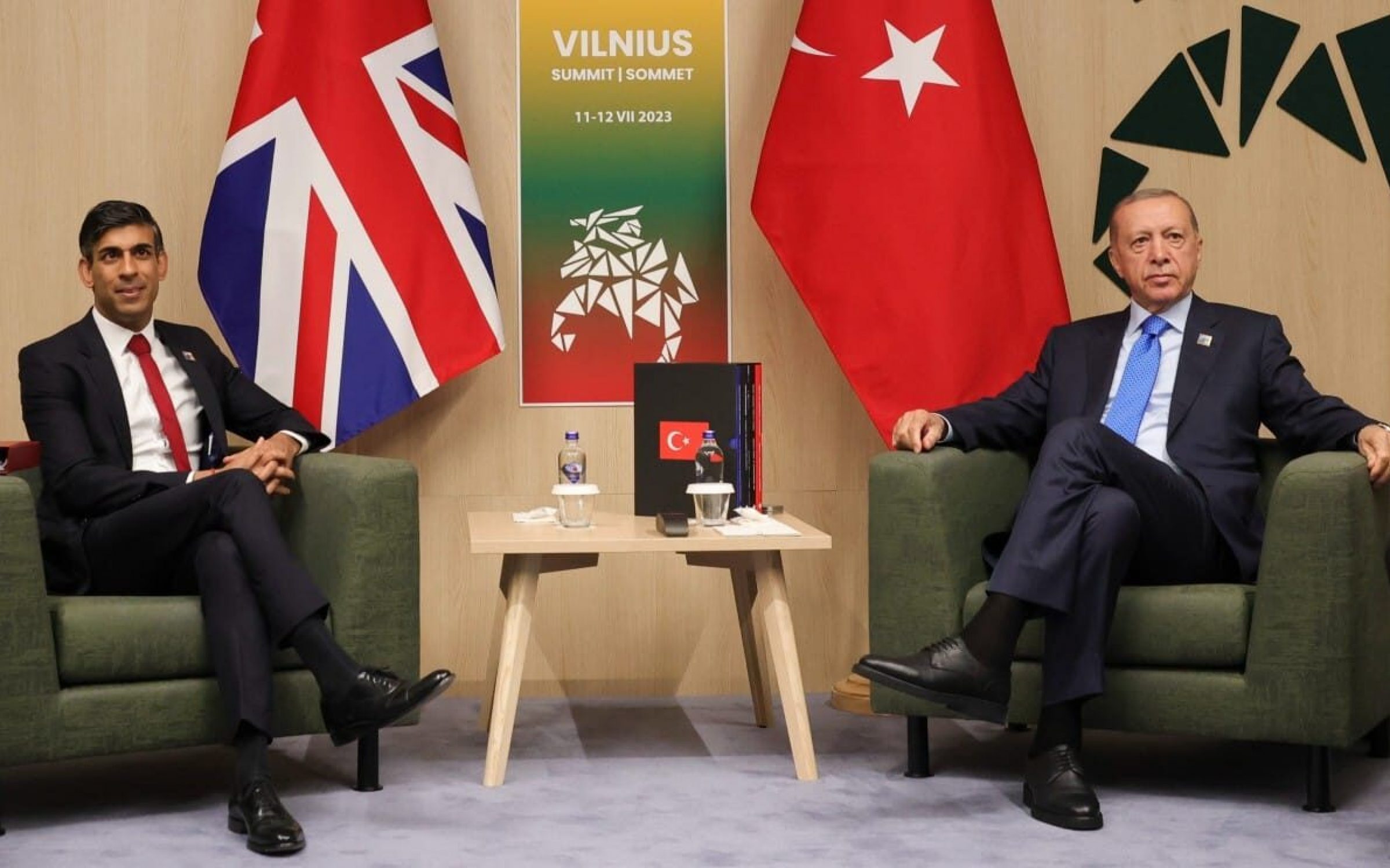 Prime Minister Rishi Sunak meets Turkey's President Erdogan at the NATO summit in Vilnius (via Number 10 Flickr)