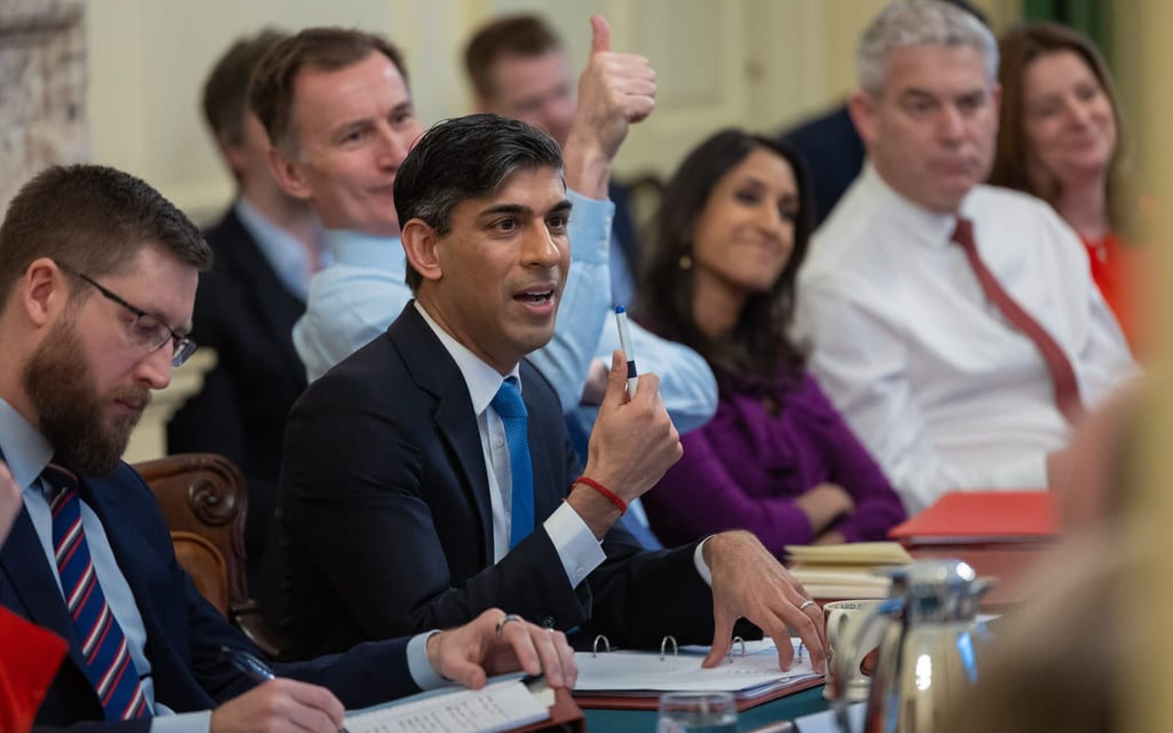The Prime Minister Rishi Sunak hosts weekly cabinet in 10 Downing Street. Tories. (via Simon Walker / No 10 Downing Street)