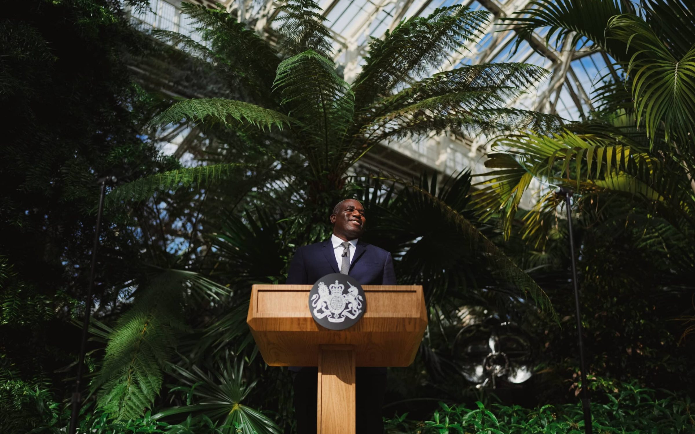 Foreign Secretary David Lammy delivers his Foreign Policy Speech. Royal Botanic Gardens. (Foreign Office via Flickr)