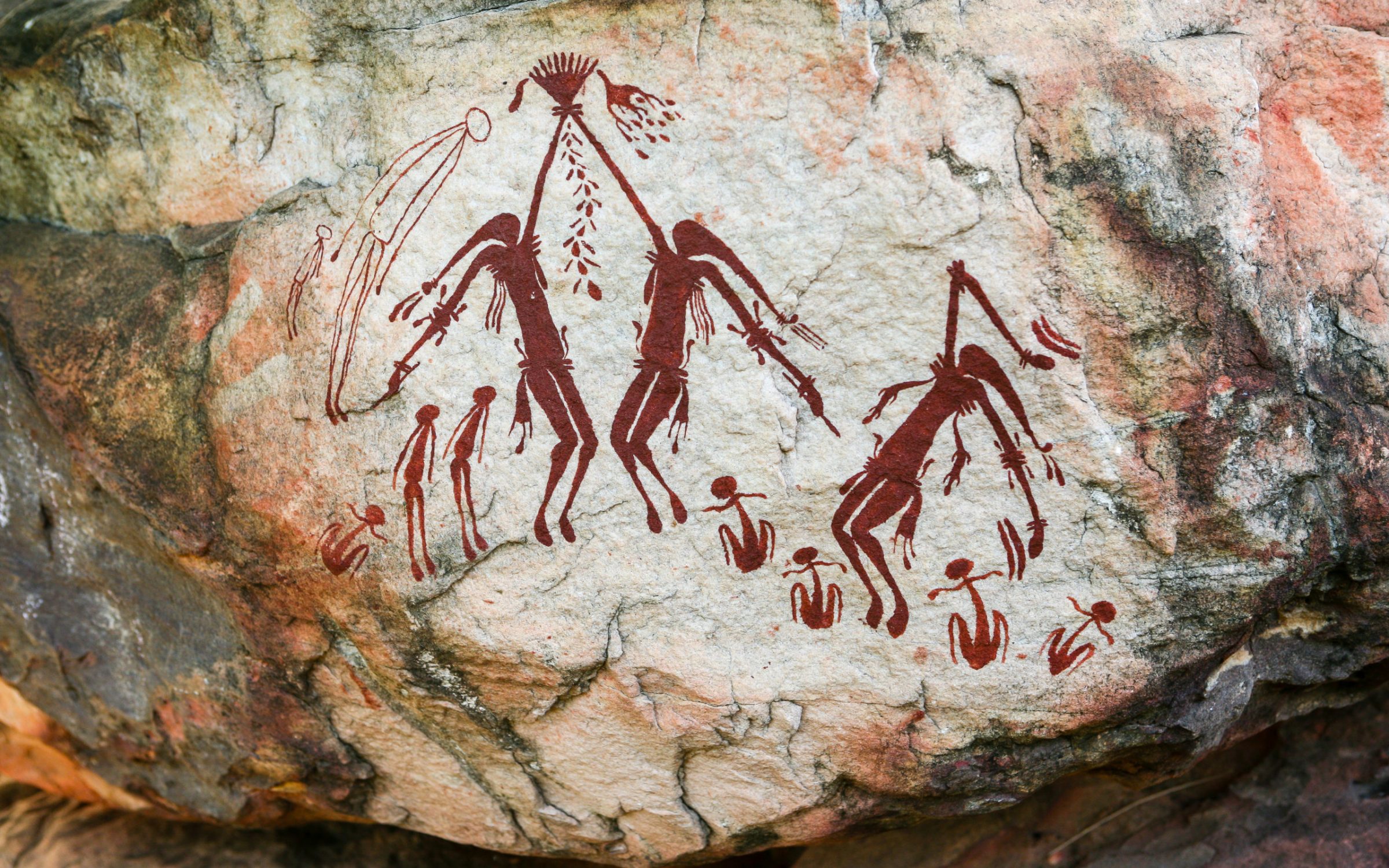 Indigenous aboriginal rock art in Australia's Kimberley region,  Kalumburu. Image: AdobeStock