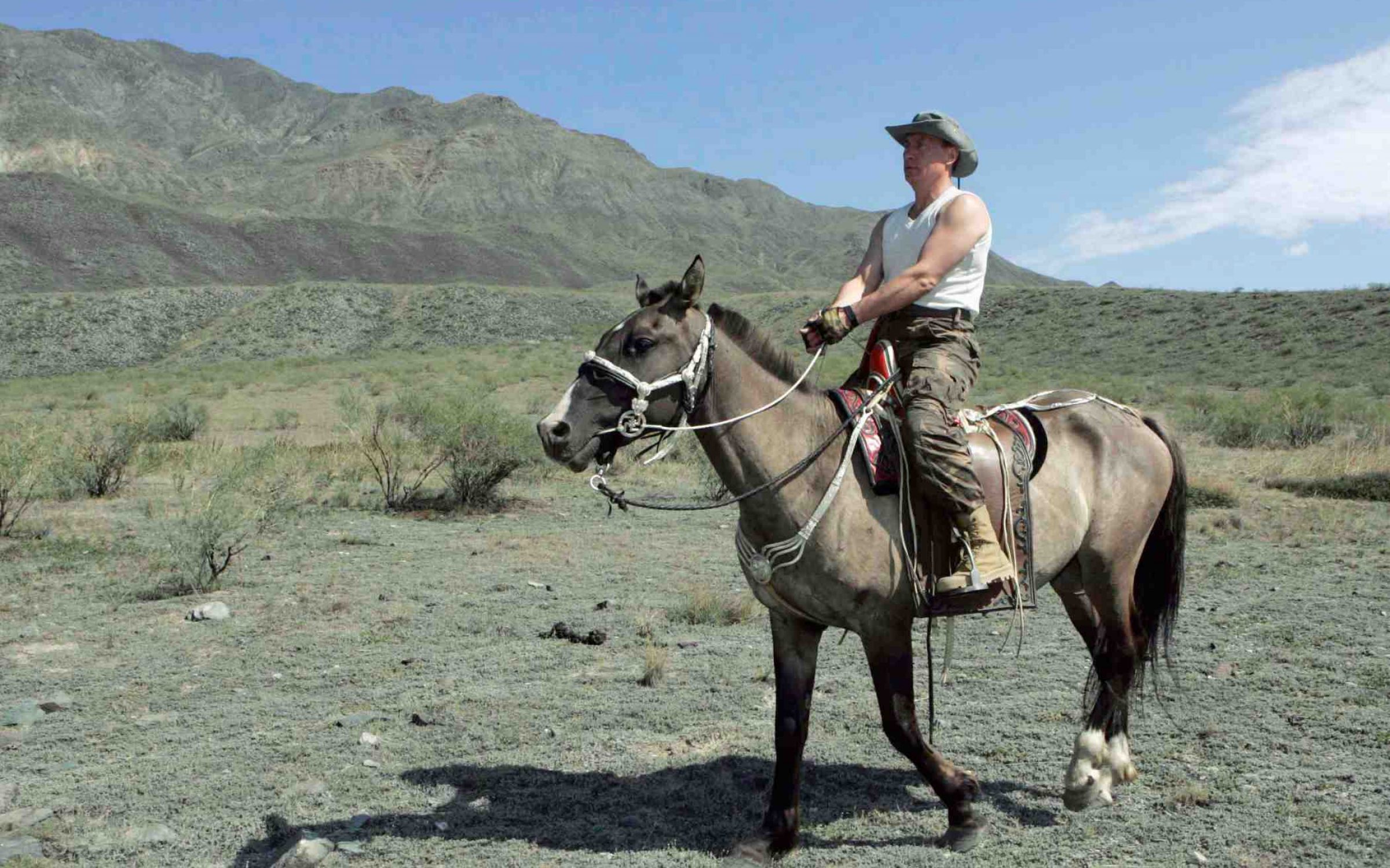 Putin on horseback