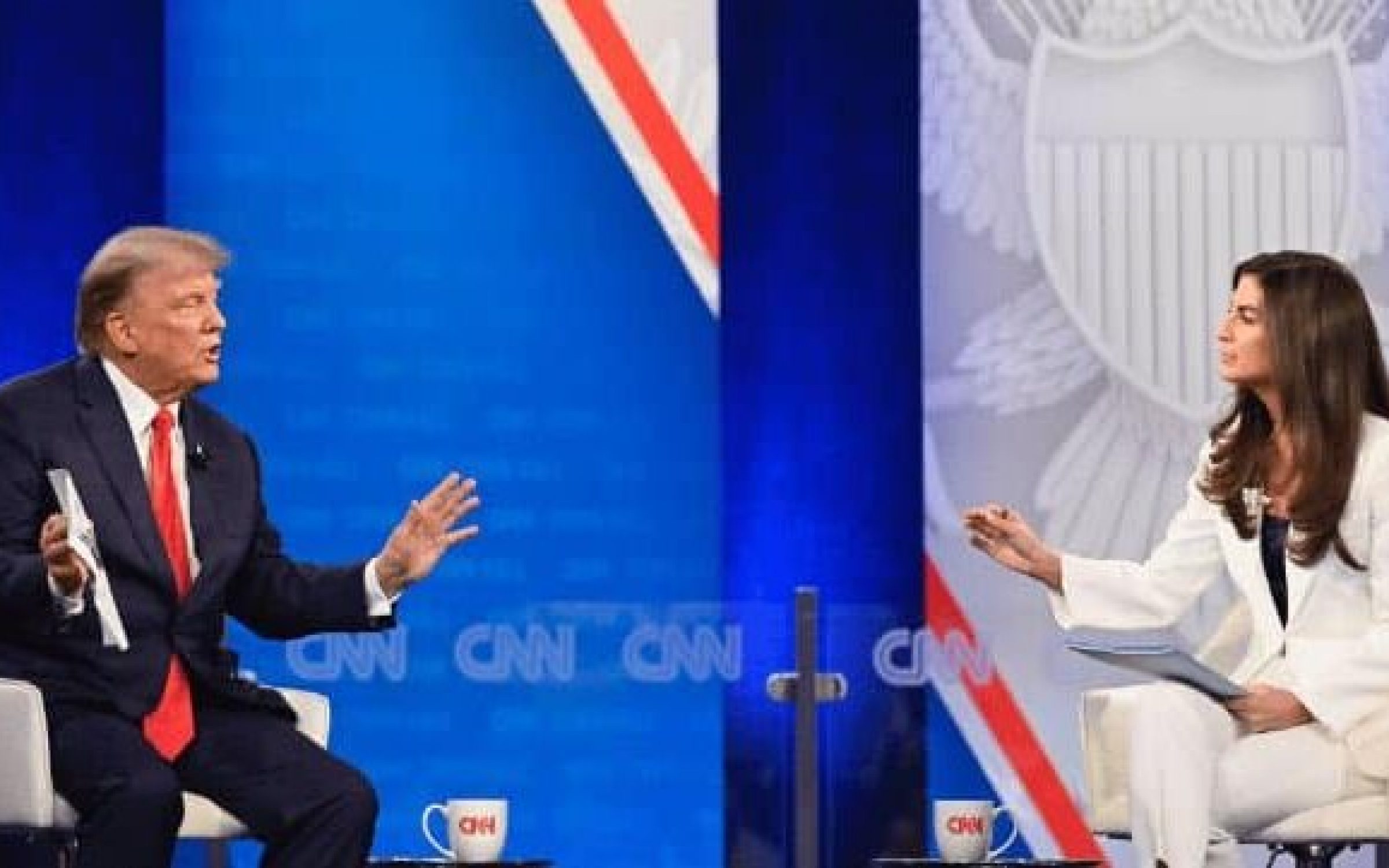 Donald Trump and Katilan Collins via CNN