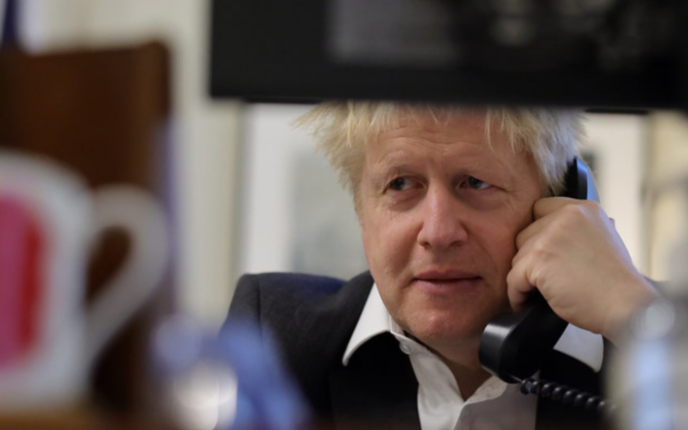 Boris Johnson on the phone