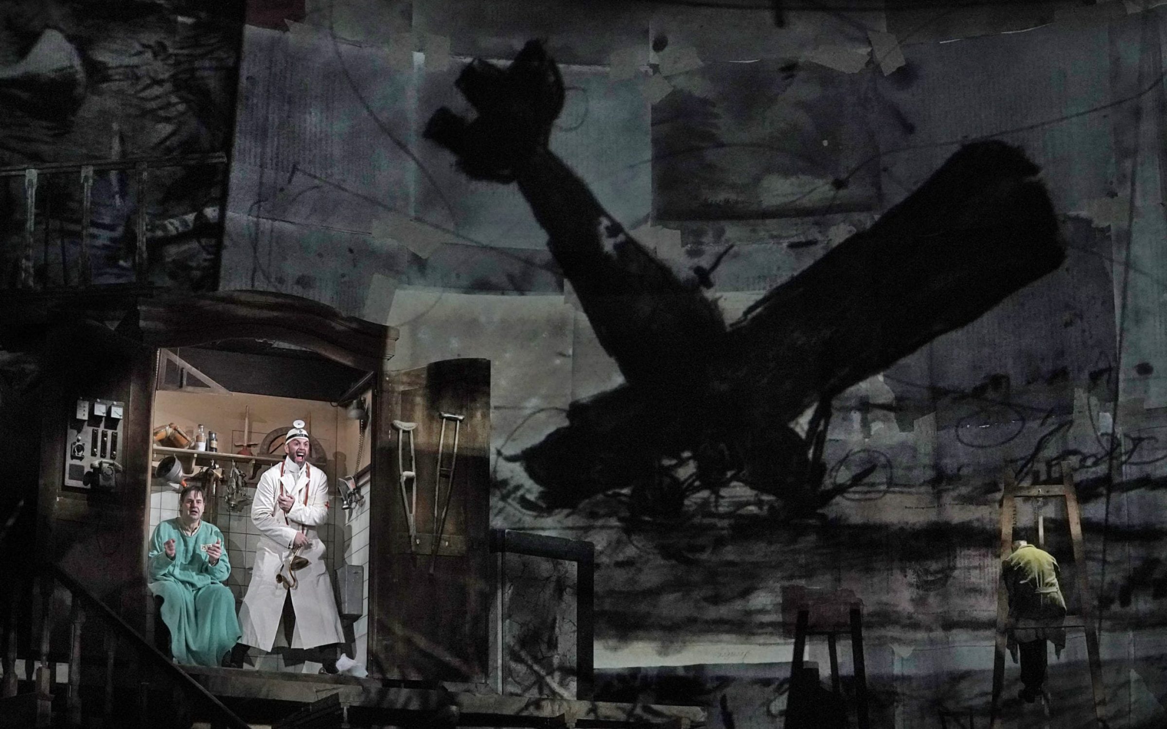 A scene from William Kentridge's new production of Berg's "Wozzeck." Photo: Ken Howard / Met Opera