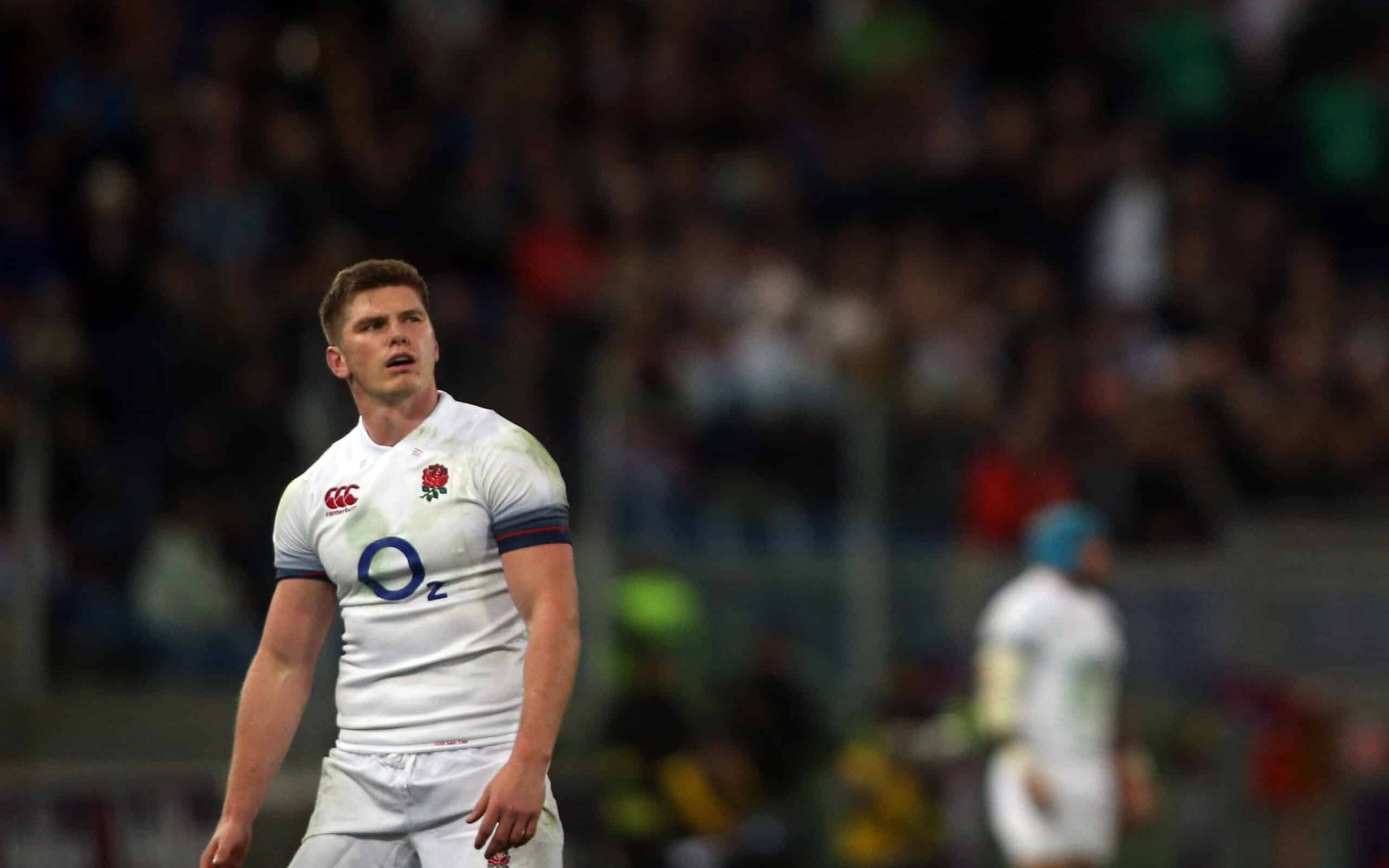 Owen Farrell in action during the match Italy versus England at Stadio Olimpico in Rome.