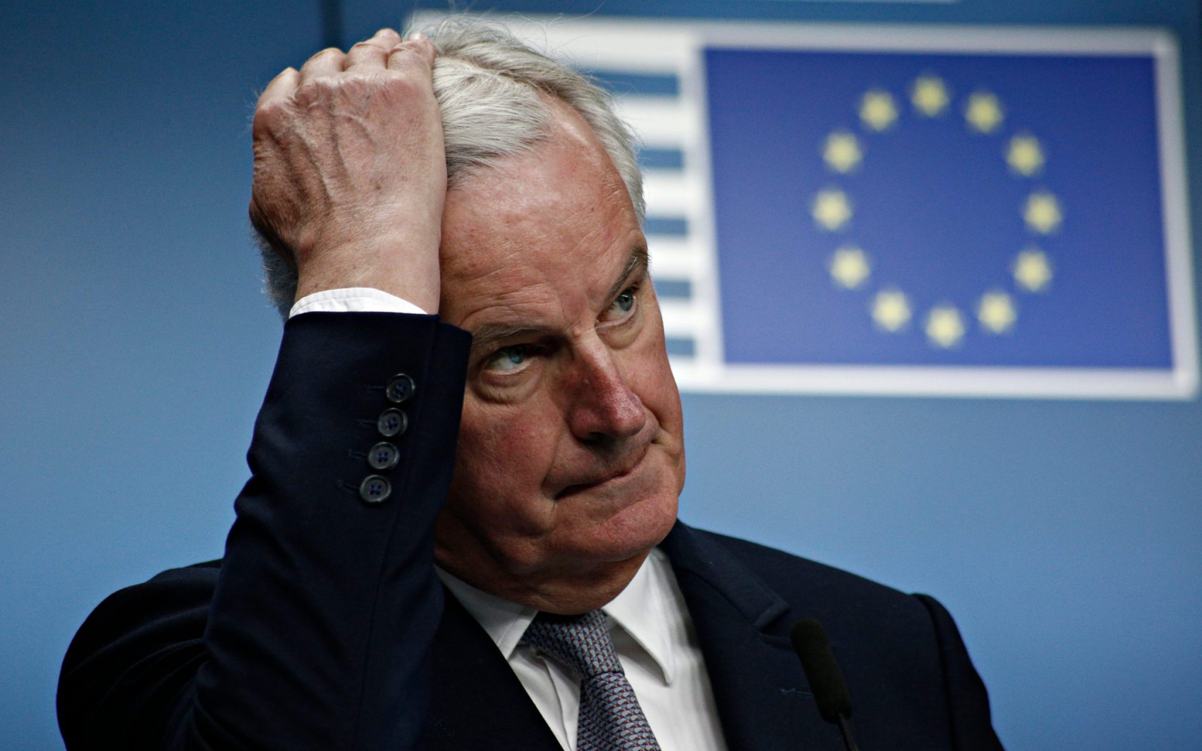 Press conference by European Chief Negotiator for the United Kingdom Exiting the European Union Michel Barnier in Brussels, Belgium on May 25, 2018.