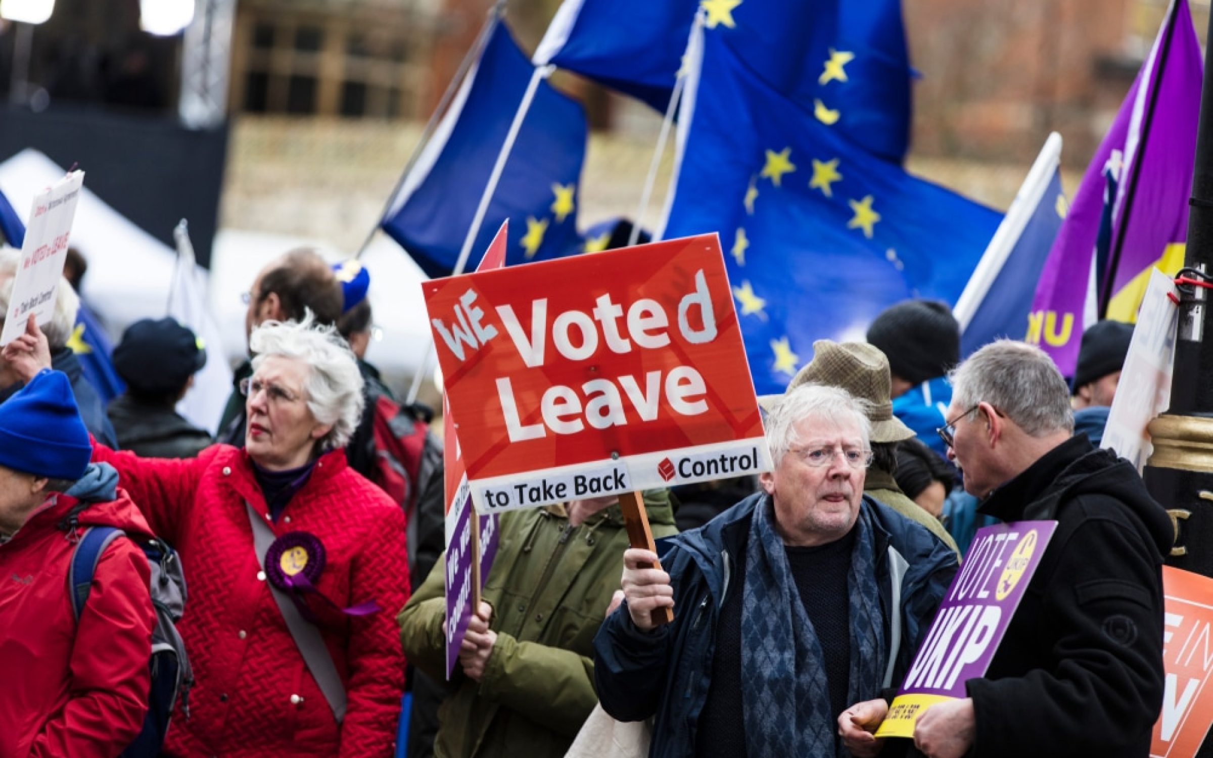 Take back control, anti-immigration, anti-EU, Brexit protest