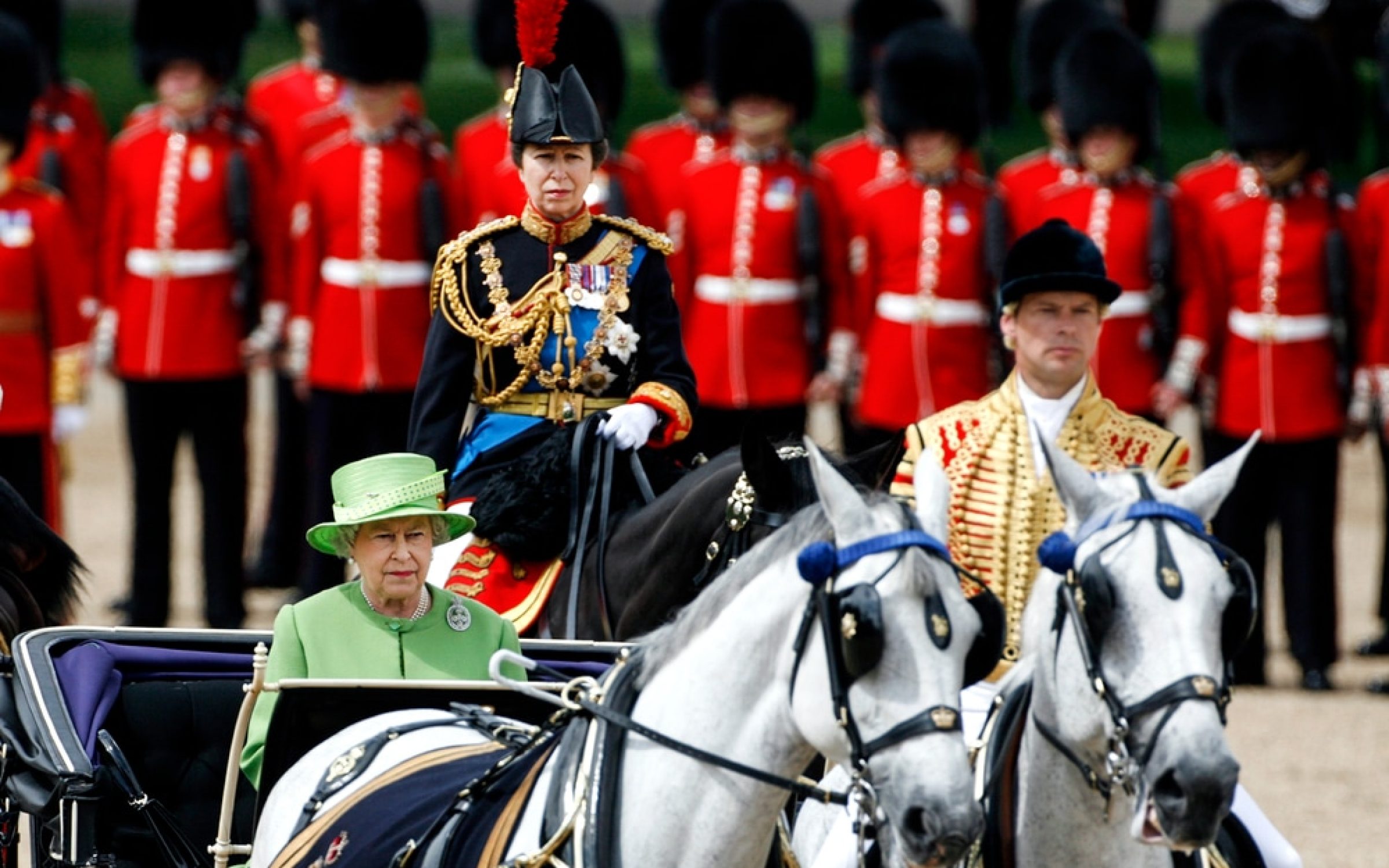 The Queen's birthday, trooping the colour, British monarchy