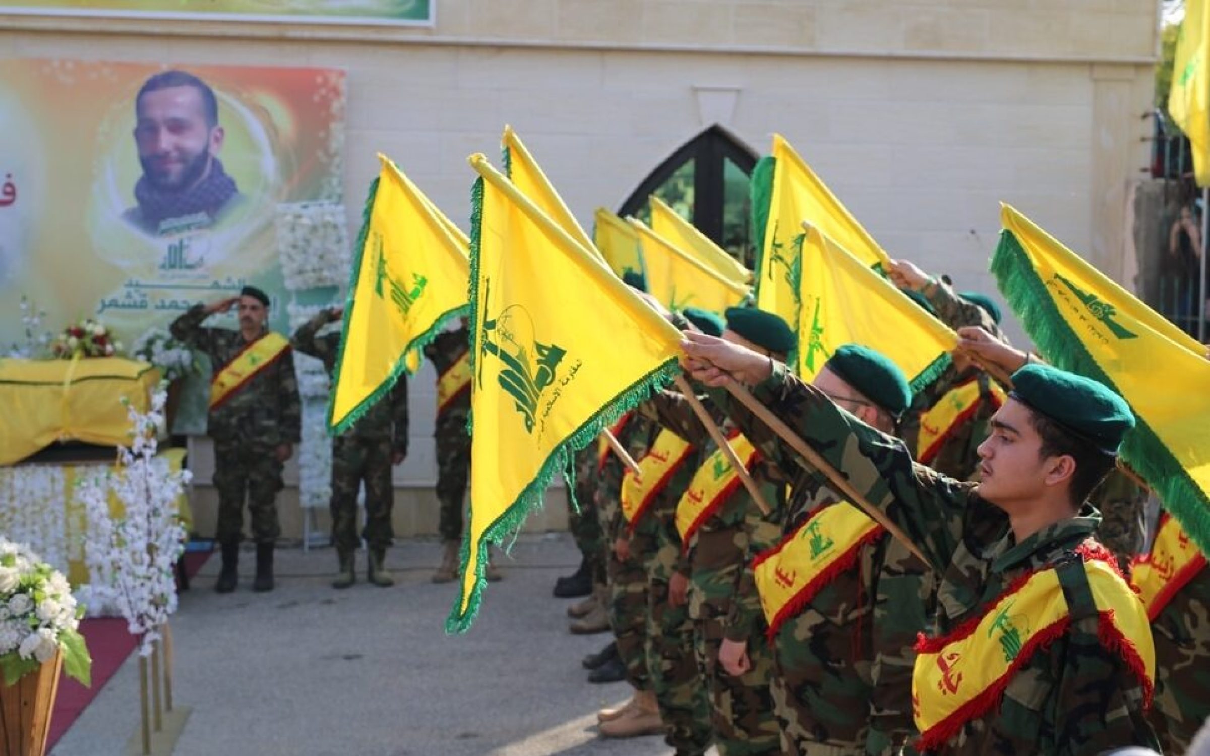 Hezbollah fighters, amid fears of an imminent full-blown with Israel